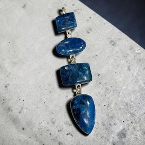 Blue Apatite Statement Pendant